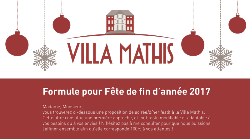 Fêtes de Noël "Entreprises" 2017